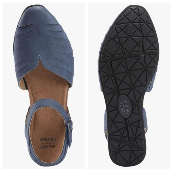 EARTH ORIGINS Palomo Peyton Moroccon Blue Leather Strappy Sandals, 9W, Nwot - Picture 3 of 11